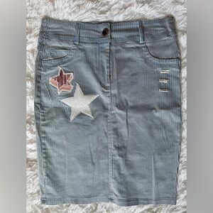 Striped Skirt With Sequin Stars